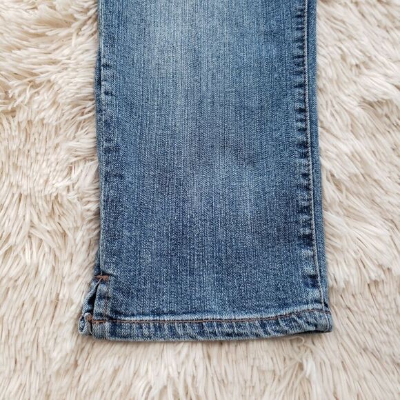 Y2k Vintage CHAPS denim size 4 cropped jean capris - Picture 10 of 12